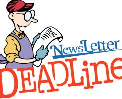 Deadline For Newletter Article