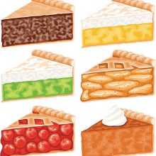 A set of pie slice icons. No gradients used.